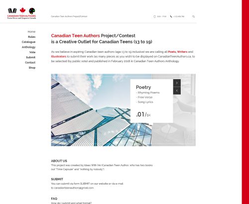Canadian Teen Authors Small Home Page